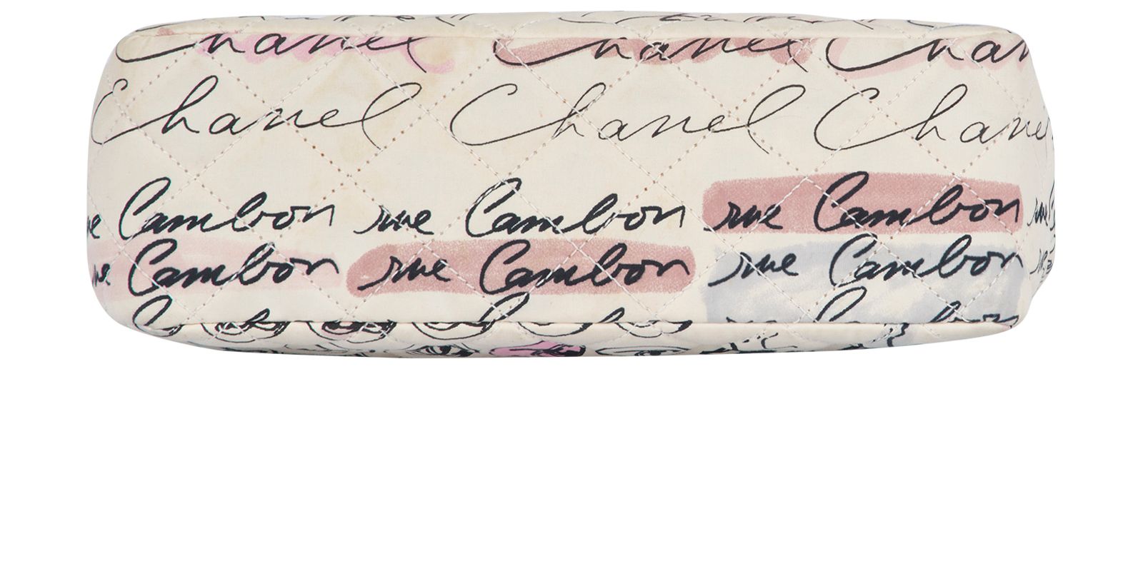 CC Coco Graffiti Cambon Shoulder Bag, &pound;1,500, Handbags, Cream/Pink, Fabric, Top view